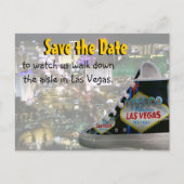Save Date Loop door het gangpad in Las Vegas Aankondigingskaart (Voorkant)