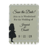 Save Date  Sage Green Alice Wonderland Magneet (Verticaal)