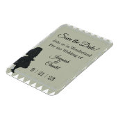 Save Date Sage Green Alice Wonderland Magneet (Linkerzijde)