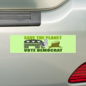 Save de Planeet Stem Democratisch Obama Bumperstic Bumpersticker (Op auto)