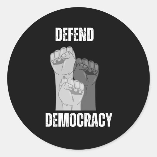 Save Democracy 2025 Ontwerp 2 Ronde Sticker (Voorkant)