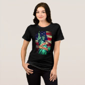 Save Democracy beschuldigt Trump Tri-Blend Shirt (Voorkant volledig)
