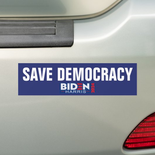 SAVE DEMOCRACY BUMPERSTICKER (Op auto)