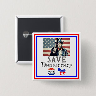 Save Democracy Button