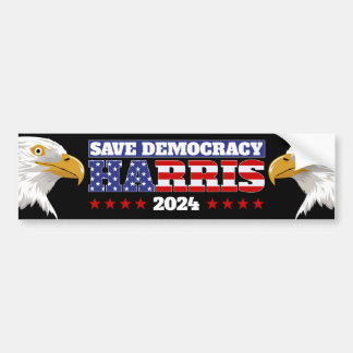 Save Democracy - Harris 2024 Bumpersticker