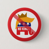 Save Democracy No Kings No Monarchy beroemd gemaak Ronde Button 5,7 Cm (Voorkant)