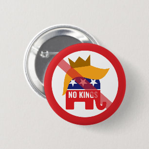 Save Democracy No Kings No Monarchy beroemd gemaak Ronde Button 5,7 Cm