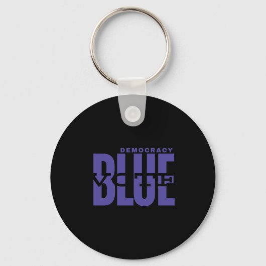 Save Democracy - Stem blauw - Maak de waarheid gro Sleutelhanger (Voorkant)