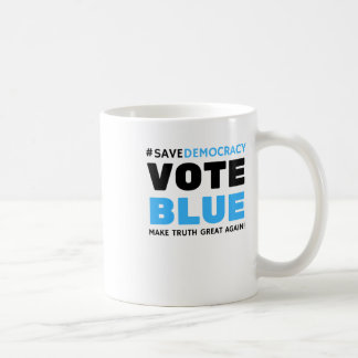 Save Democracy Stem Blauw Maak de Waarheid Opnieuw Koffiemok