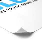 Save Democracy Stem Blauw Maak de Waarheid Opnieuw Poster (Hoek)