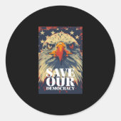 Save Democracy Sticker (Voorkant)