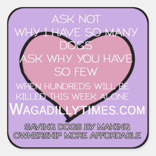 Save Dogs sticker (Voorkant)