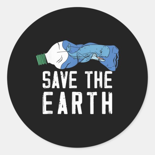 Save Earth Dierenwelzijn Milieubescherming Ronde Sticker (Voorkant)