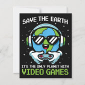 Save Earth Gamer Design - Grappige Earth Day Video (Achterkant)