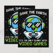 Save Earth Gamer Design - Grappige Earth Day Video (Voorkant / Achterkant)