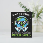 Save Earth Gamer Design - Grappige Earth Day Video (Staand voorkant)