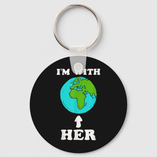 Save Earth Klimaatverandering Recycling Milieu Sleutelhanger (Voorkant)