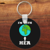 Save Earth Klimaatverandering Recycling Milieu Sleutelhanger (Voorkant)