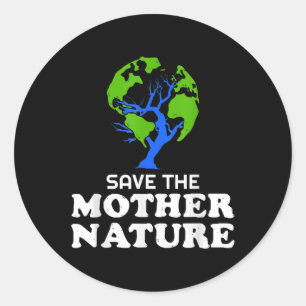 Save Earth Planet Dierenwelzijn Milieu Pro Ronde Sticker