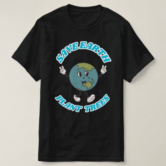 Save Earth Plant Trees Mannen T-shirt (Design voorkant)