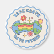 Save Earth, Save Future – Colorful Cartoon Earth