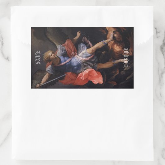 "SAVE EUROPE" Aartsengel Michael Rechthoekige Sticker (Tas)