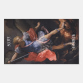 "SAVE EUROPE" Aartsengel Michael Rechthoekige Sticker (Voorkant)