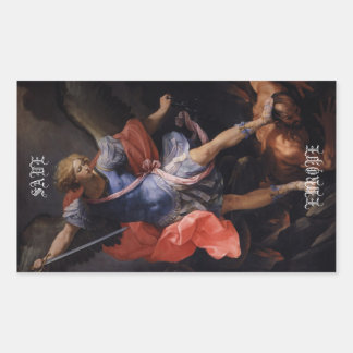 "SAVE EUROPE" Aartsengel Michael Rechthoekige Sticker