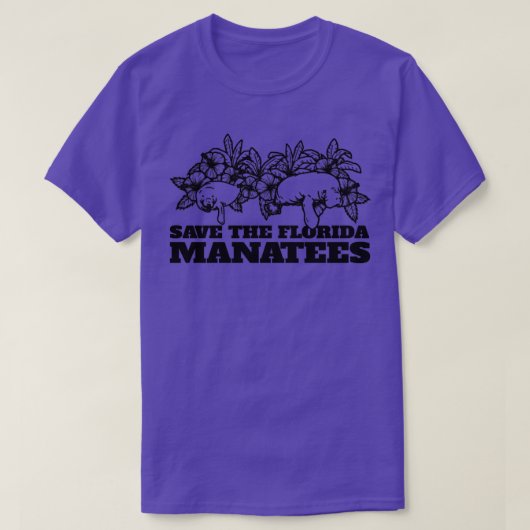 Save Florida Manatees Floaty Aardappel Zee Koe 2 T-shirt (Design voorkant)