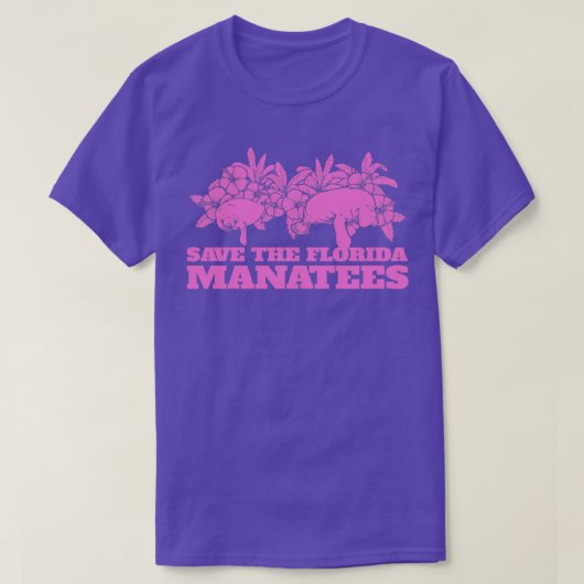 Save Florida Manatees Floaty Aardappel Zee Koe T-shirt (Design voorkant)