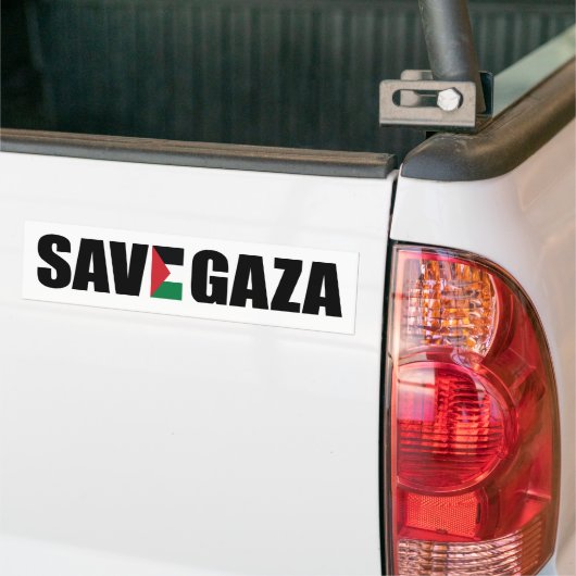 SAVE GAZA bumper Sticker (Op Truck)
