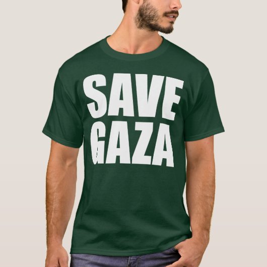 SAVE GAZA Dark T-Shirt (Voorkant)