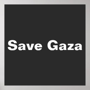Save Gaza Eenvoudige tekst die Gaza Palestina onde Poster