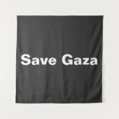 Save Gaza Eenvoudige tekst die Gaza Palestina onde Wandkleed (Voorkant)
