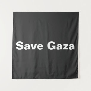 Save Gaza Eenvoudige tekst die Gaza Palestina onde Wandkleed