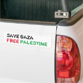 Save Gaza Gratis Palestina rood groen zwart wit Bumpersticker (Op Truck)