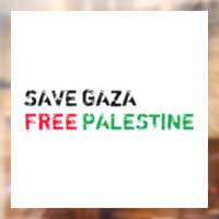 Save Gaza Gratis Palestina zwart rood groen wit