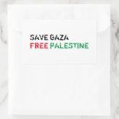 Save Gaza Gratis Palestina zwart rood groen wit Rechthoekige Sticker (Tas)