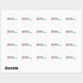 Save Gaza Gratis Palestina zwart rood groen wit Ronde Sticker (Vel)