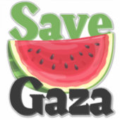 Save Gaza Watermelon Auto Sticker (Voorkant)