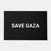 Save Gaza zwart wit aangepaste tekst minimalistisc Deurmat (Voorkant)