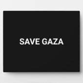 Save Gaza zwart wit aangepaste tekst minimalistisc Fotoplaat (Voorkant)