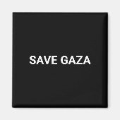 Save Gaza zwart wit aangepaste tekst minimalistisc Magneet (Voorkant)