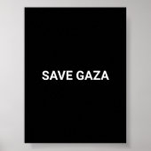 Save Gaza zwart wit aangepaste tekst minimalistisc Poster (Voorkant)