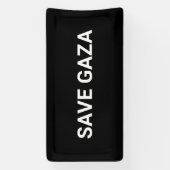 Save Gaza zwart wit aangepaste tekst minimalistisc Spandoek (Verticaal)