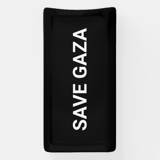 Save Gaza zwart wit aangepaste tekst minimalistisc Spandoek (Verticaal)