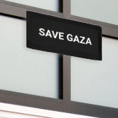 Save Gaza zwart wit aangepaste tekst minimalistisc Spandoek (Buitenkant Gebouw)