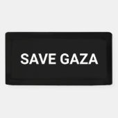 Save Gaza zwart wit aangepaste tekst minimalistisc Spandoek (Horizontaal)