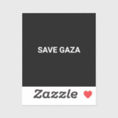 Save Gaza zwart wit aangepaste tekst minimalistisc Sticker (Vel)