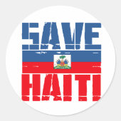 SAVE HAITI RONDE STICKER (Voorkant)